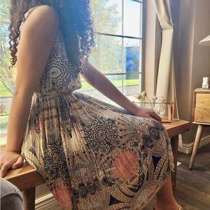Dress- One of a kind, mid length, unique pattern.